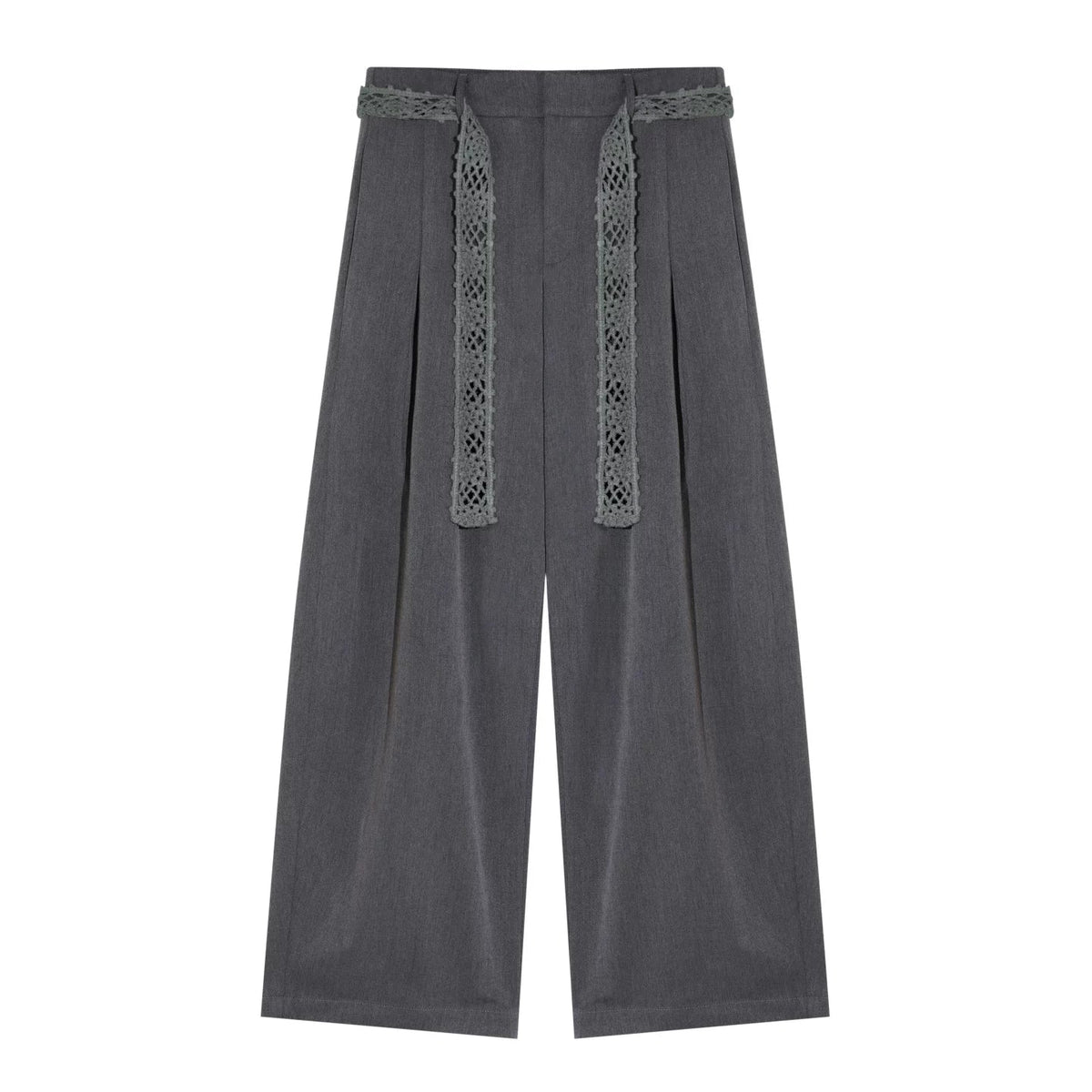 Crochet Pleated Suit Pants
