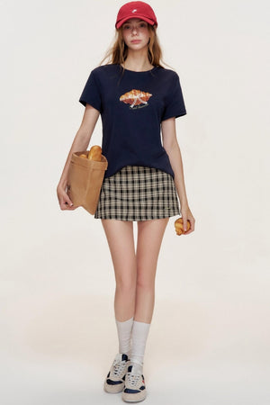 Croissant Lace Short Sleeve T-Shirt
