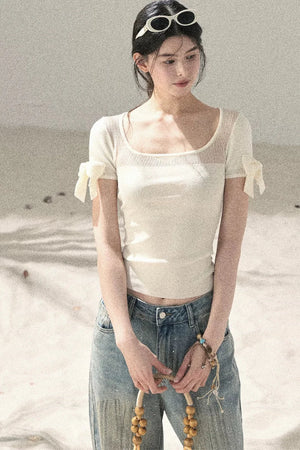 Cropped Hollow-Out Top