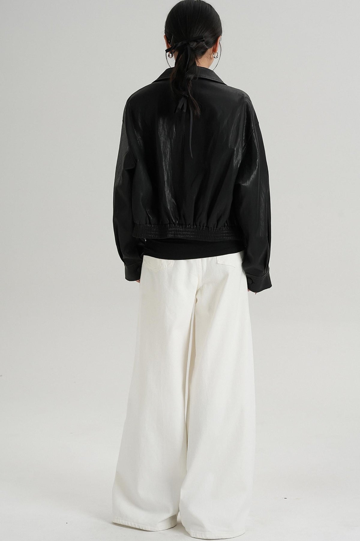 Cropped Leather Jacket