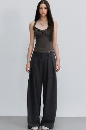 Cross-Knot V-Neck Knit Vest