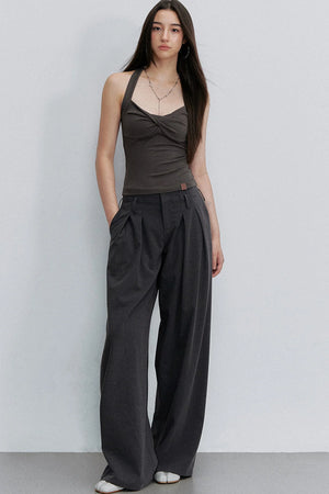 Cross-Knot V-Neck Knit Vest