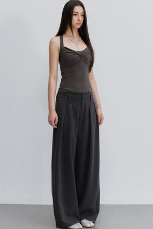 Cross-Knot V-Neck Knit Vest