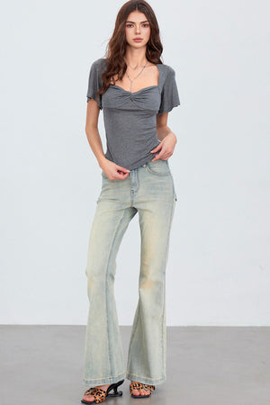 Cross-Twisted Tencel Wool X-Line Top