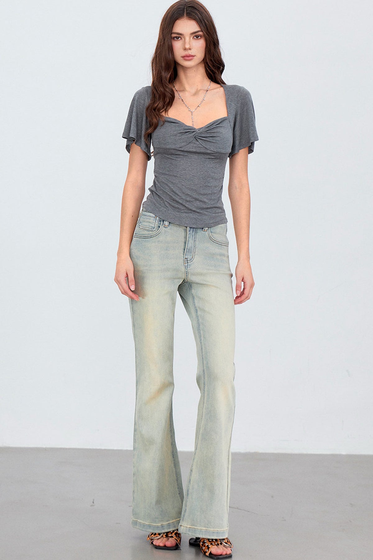 Cross-Twisted Tencel Wool X-Line Top