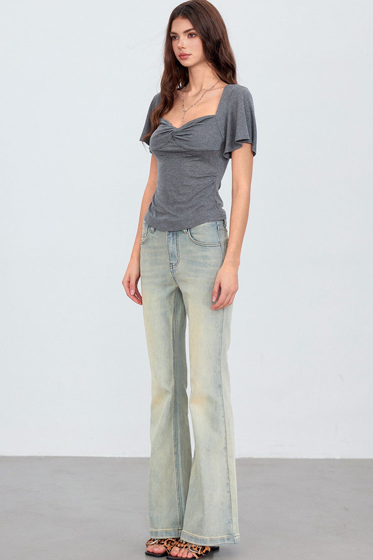 Cross-Twisted Tencel Wool X-Line Top