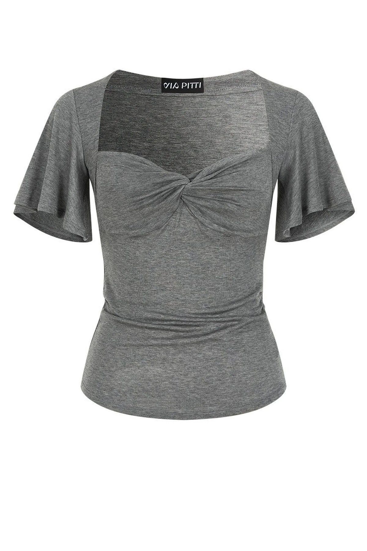 Cross-Twisted Tencel Wool X-Line Top