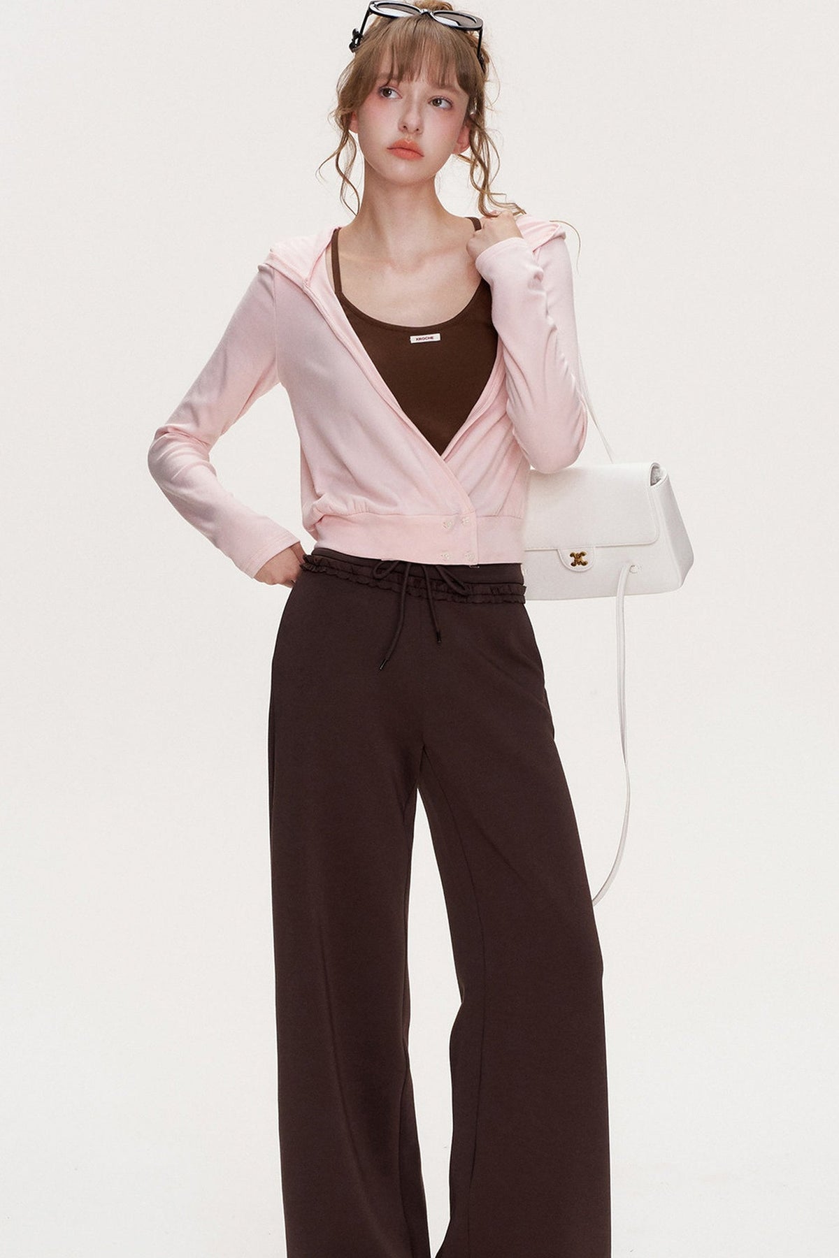 Cross V-Neck Layered Top