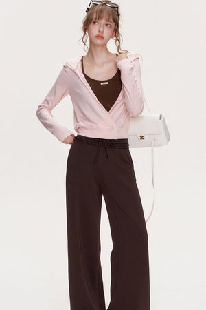 Cross V-Neck Layered Top