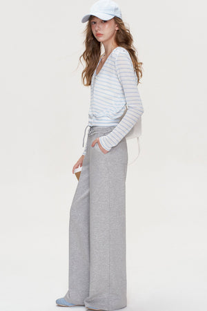 Cross V-Neck Layered Top