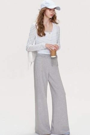 Cross V-Neck Layered Top