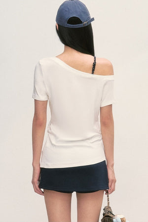 Cupid Print Layered-Look Blouse