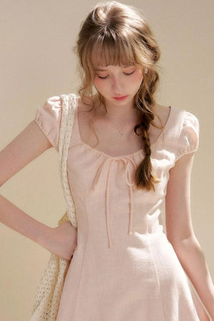 Custom-Dyed Lace A-Line Dress