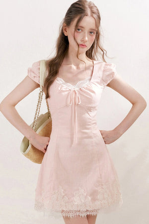 Custom-Dyed Ramie Cotton A-Line Dress