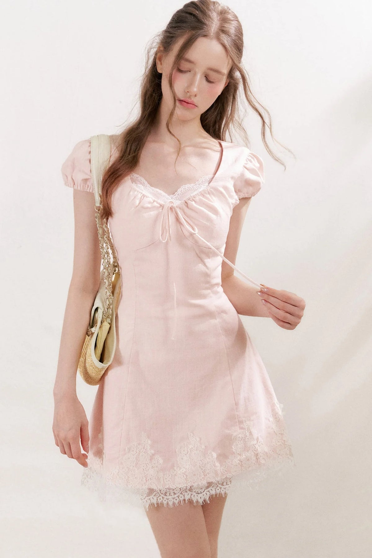 Custom-Dyed Ramie Cotton A-Line Dress
