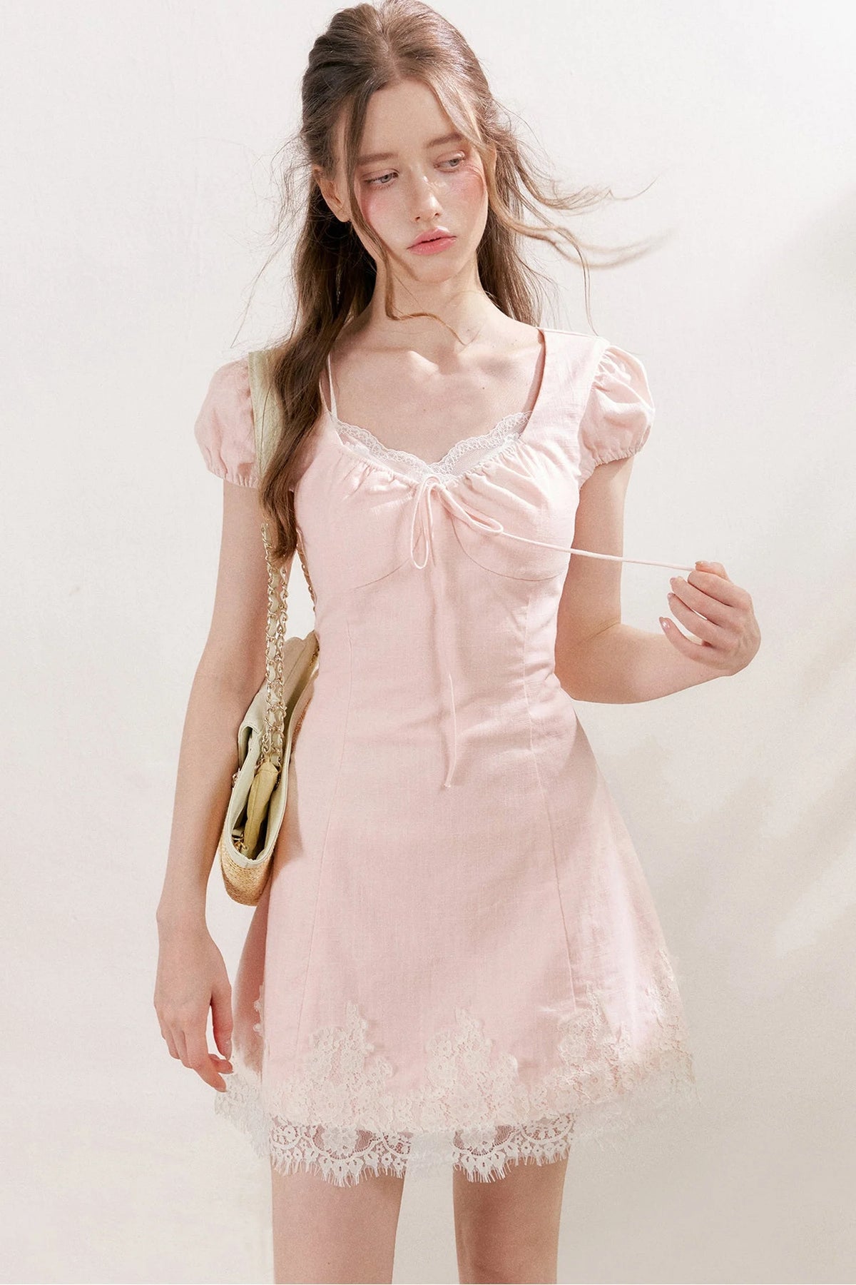 Custom-Dyed Ramie Cotton A-Line Dress