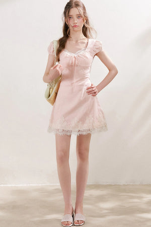 Custom-Dyed Ramie Cotton A-Line Dress