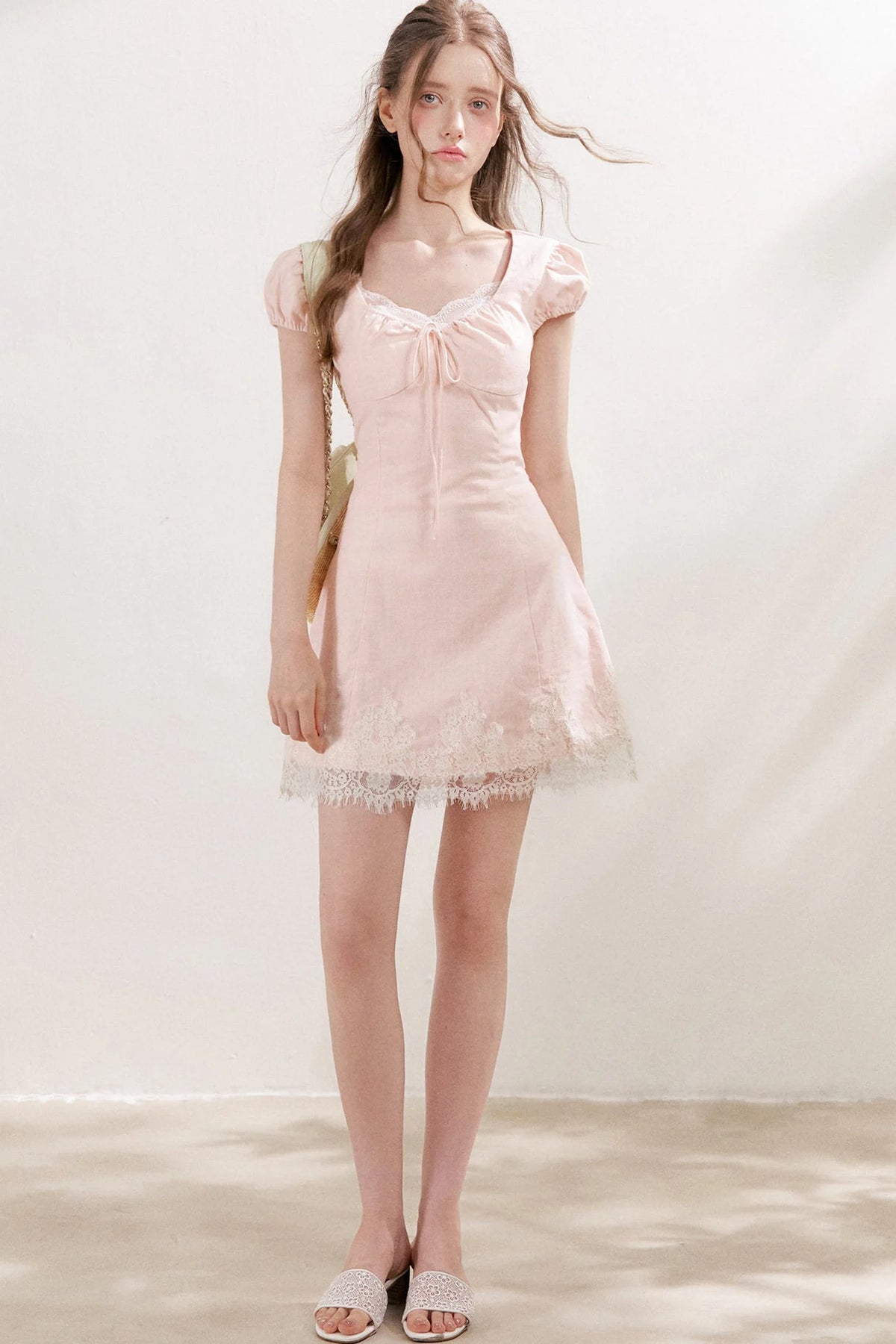 Custom-Dyed Ramie Cotton A-Line Dress