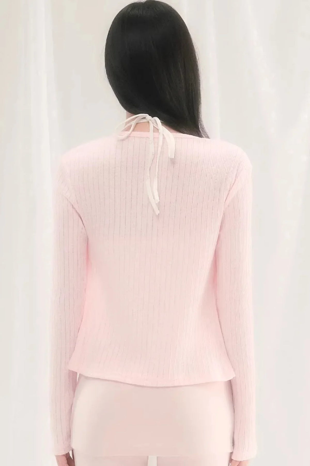 Cut Out Jacquard Knit Cardigan Set-Up