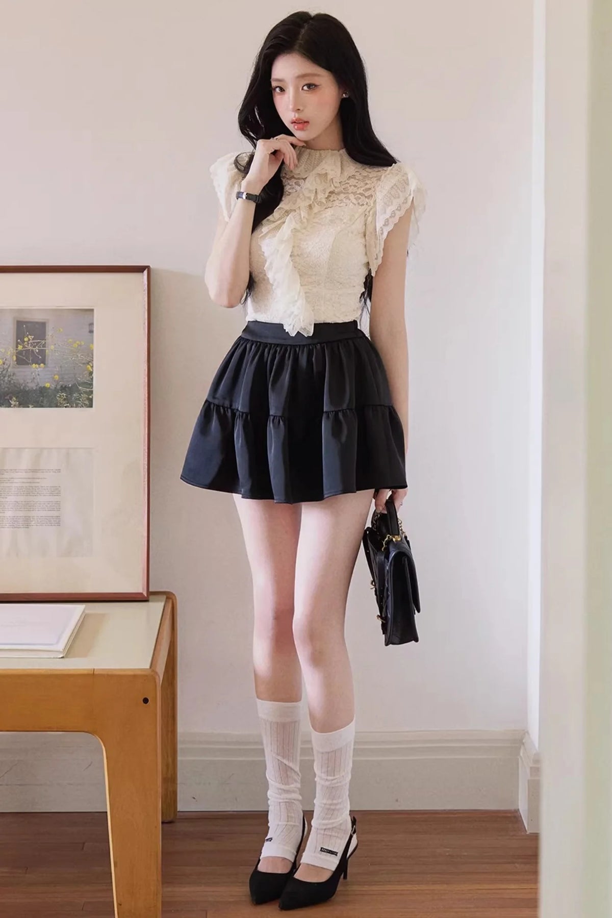 Daffodil Lace Ruffled Top Set-Up