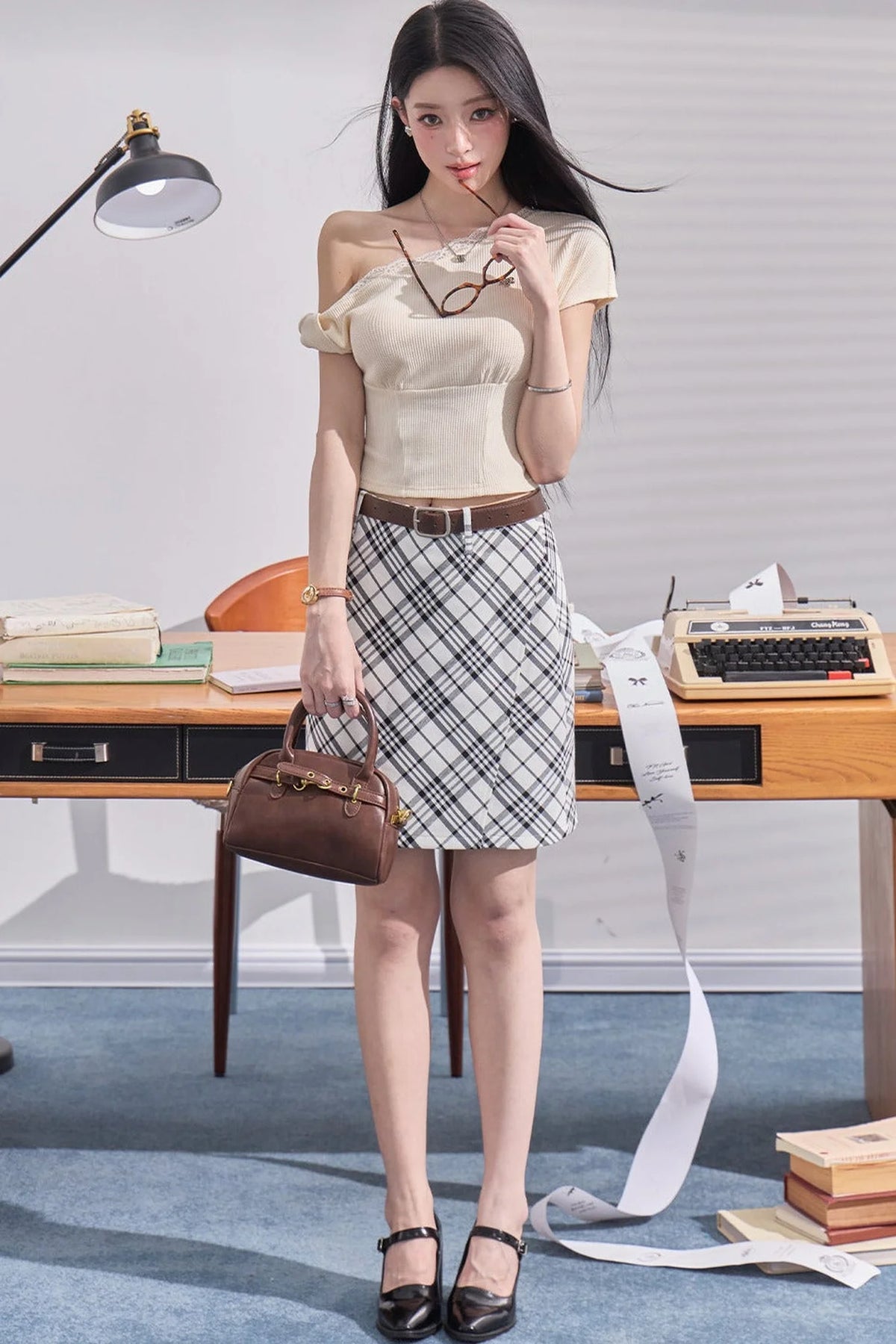 Daffodil Off-Shoulder Top and Skirt Set-Up