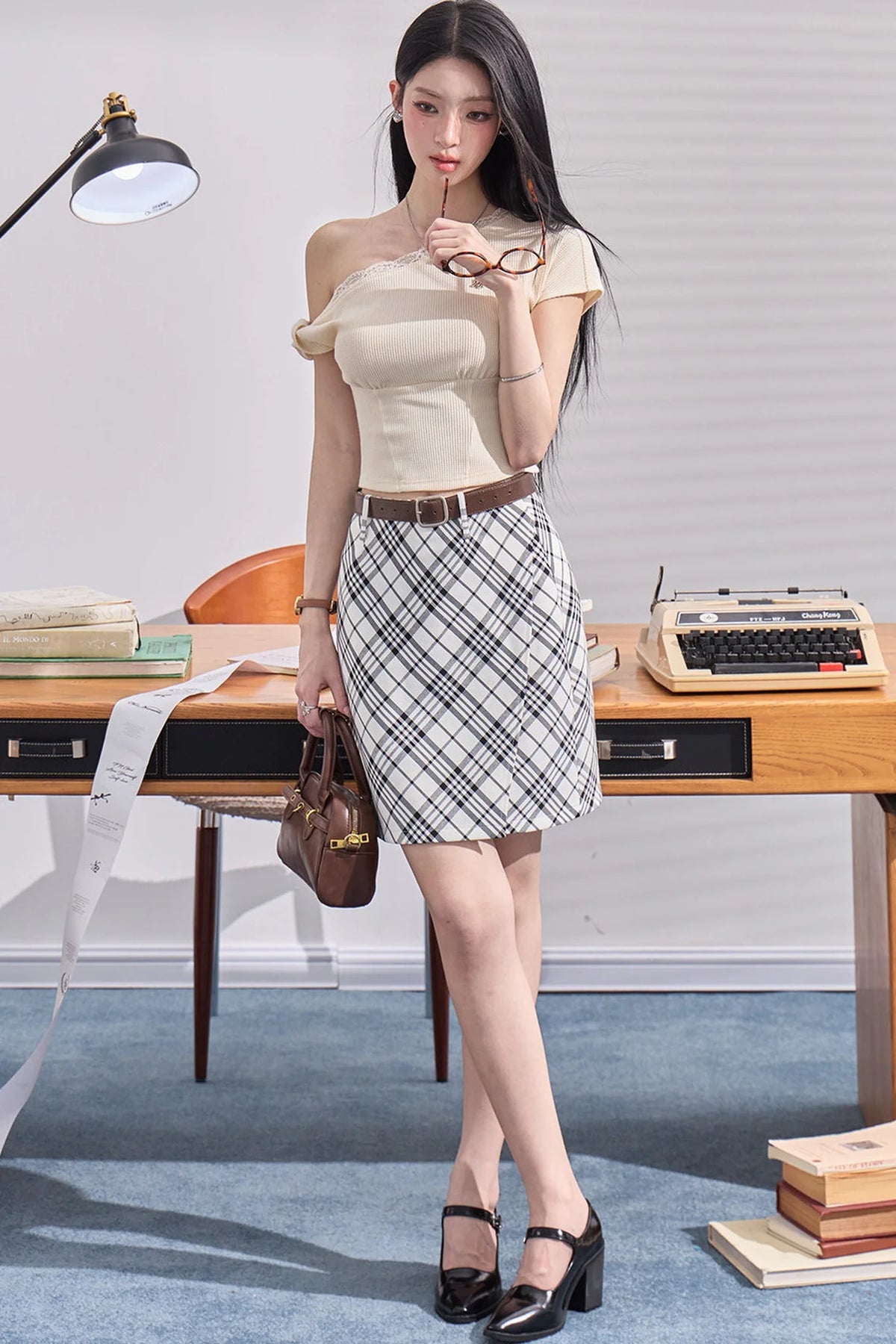 Daffodil Off-Shoulder Top and Skirt Set-Up