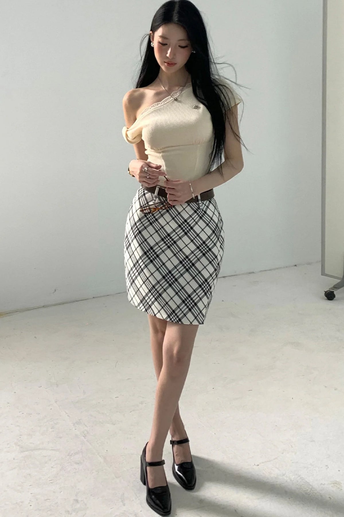Daffodil Off-Shoulder Top and Skirt Set-Up