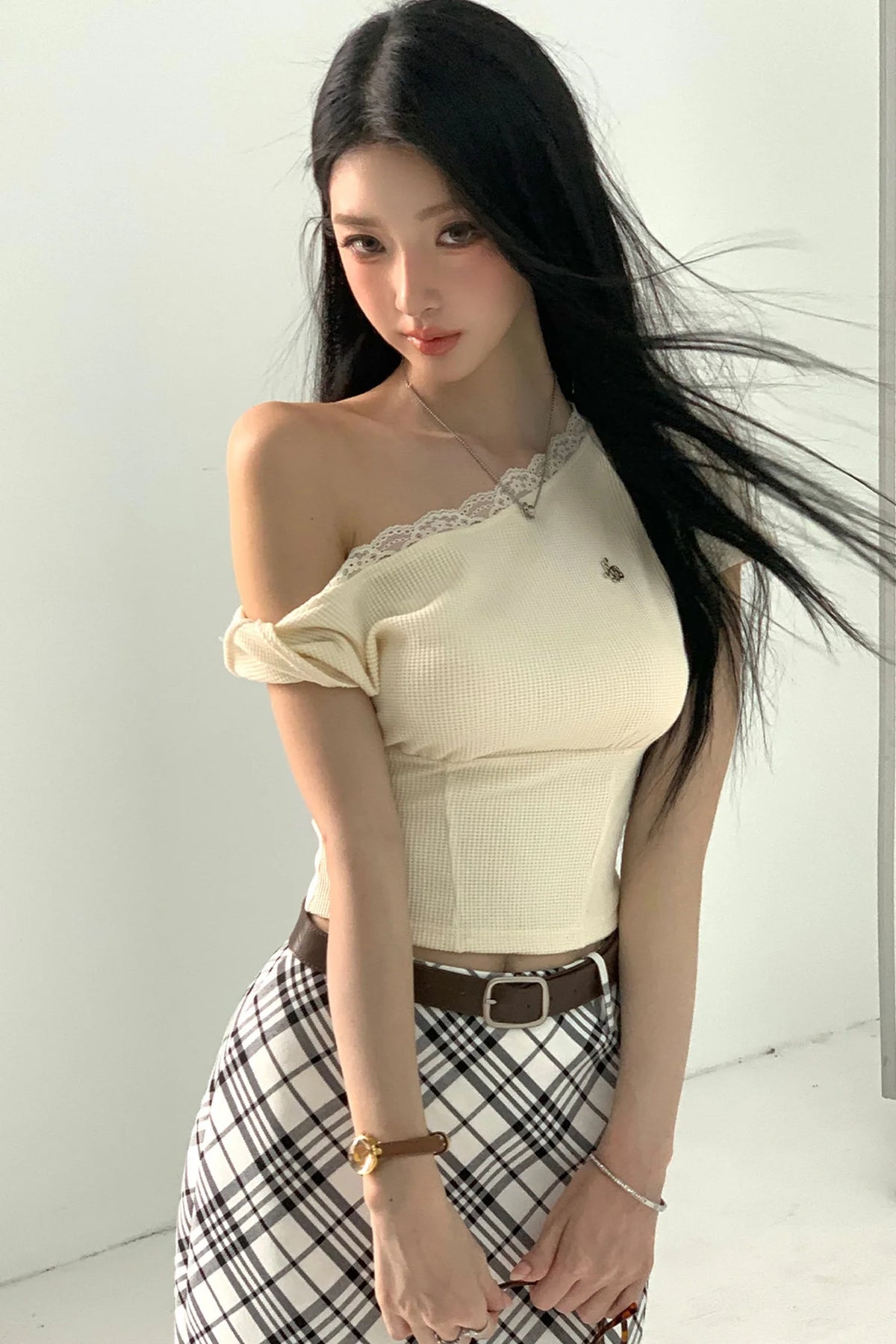 Daffodil Off-Shoulder Top and Skirt Set-Up