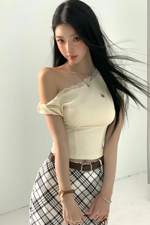 Daffodil Off-Shoulder Top and Skirt Set-Up