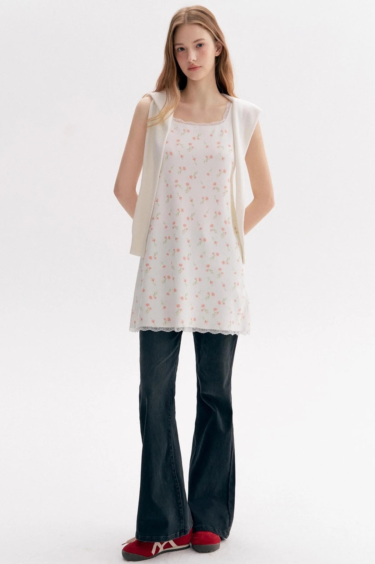 Daisy Whisper Knit Vest Dress