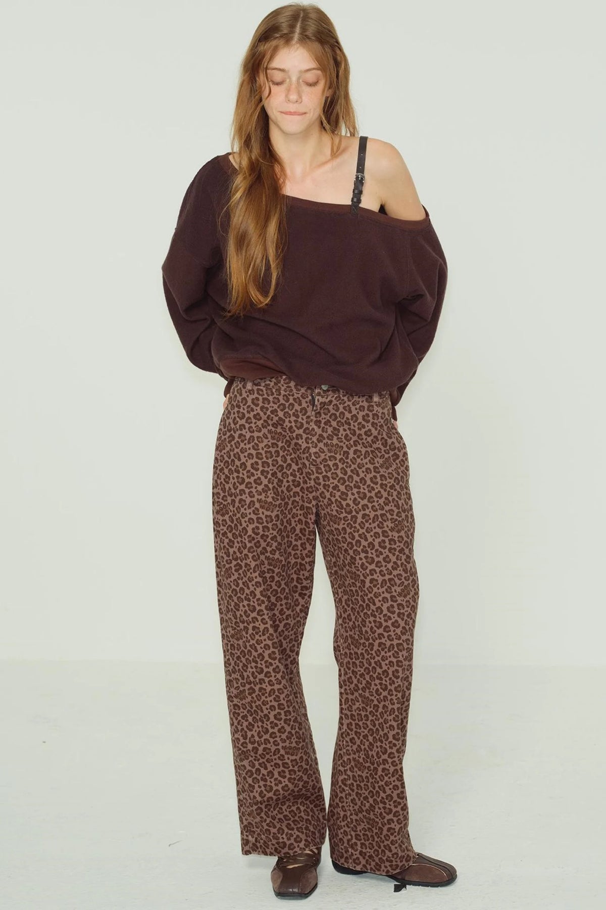 Dark Brown Chic Halter Sweater
