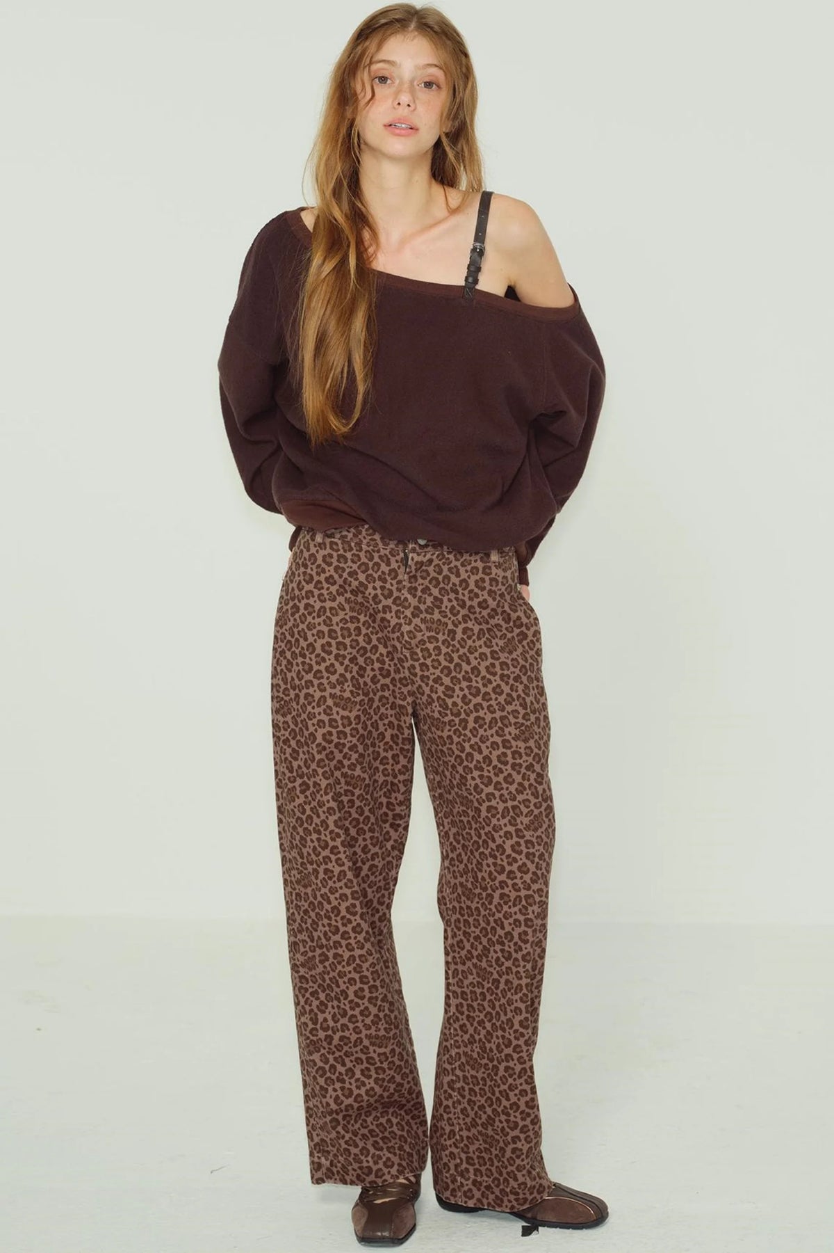 Dark Brown Chic Halter Sweater