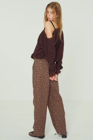 Dark Brown Chic Halter Sweater