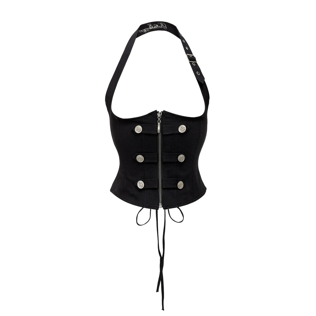Dark Girl Ruffled Shirt Slim Set-Up