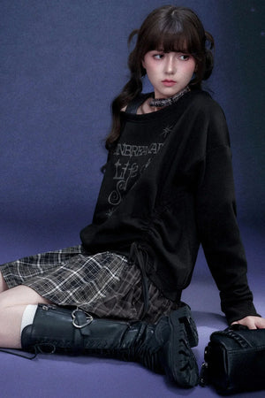 Dark Graffiti Sweatshirt Dress