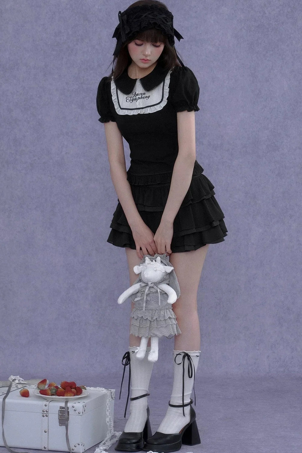 Dark Lolita Doll Collar Top Set-Up