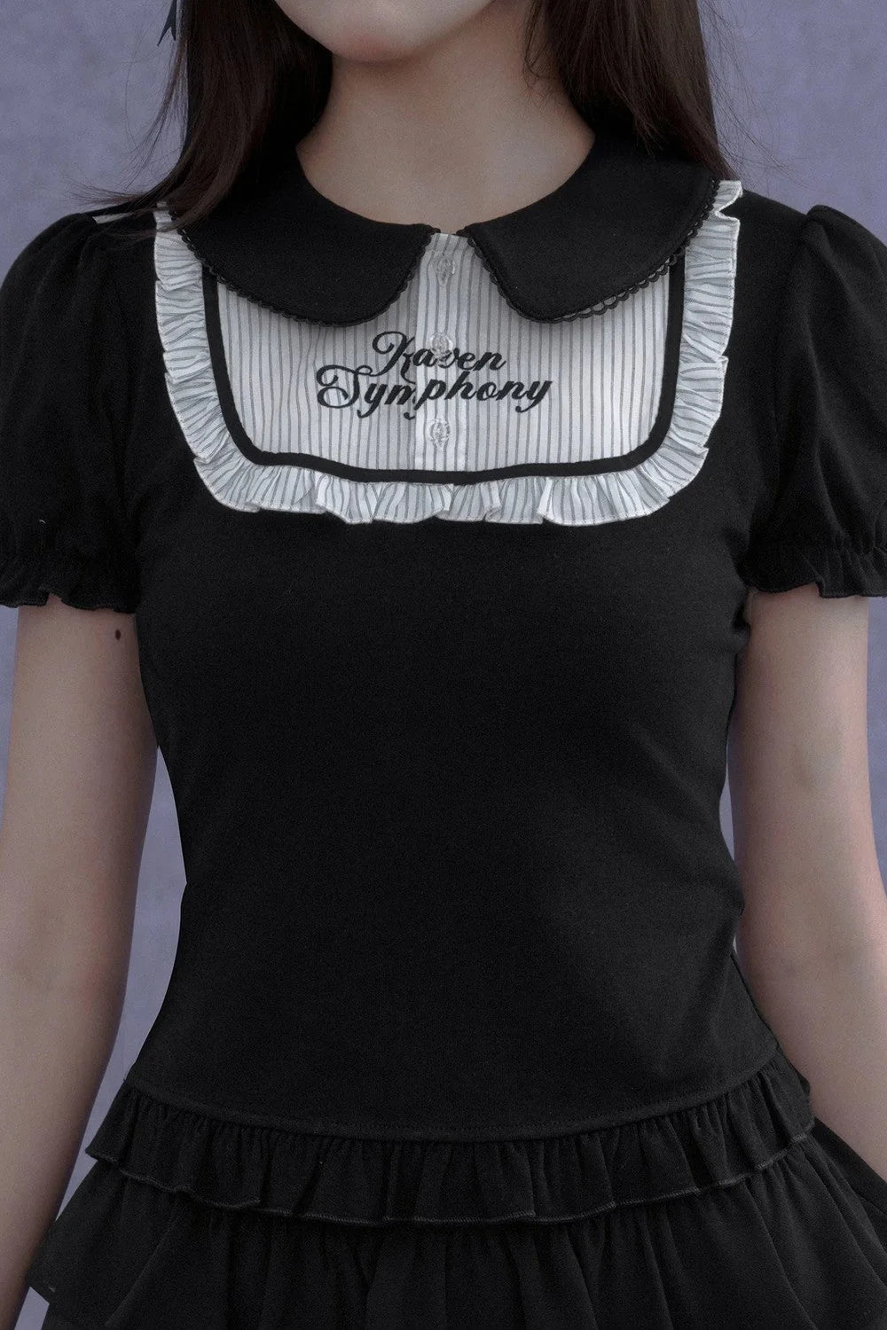 Dark Lolita Doll Collar Top Set-Up