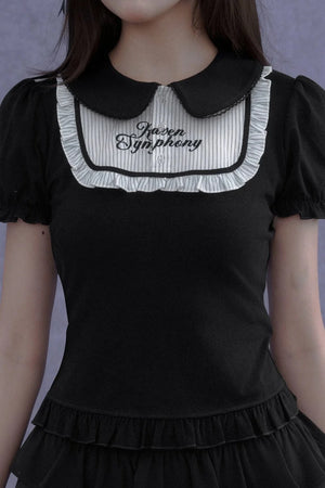 Dark Lolita Doll Collar Top Set-Up