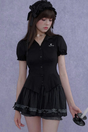 Dark Lolita Slimming Pumpkin Skirt Set-Up