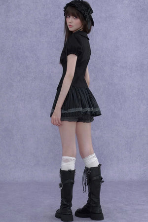 Dark Lolita Slimming Pumpkin Skirt Set-Up