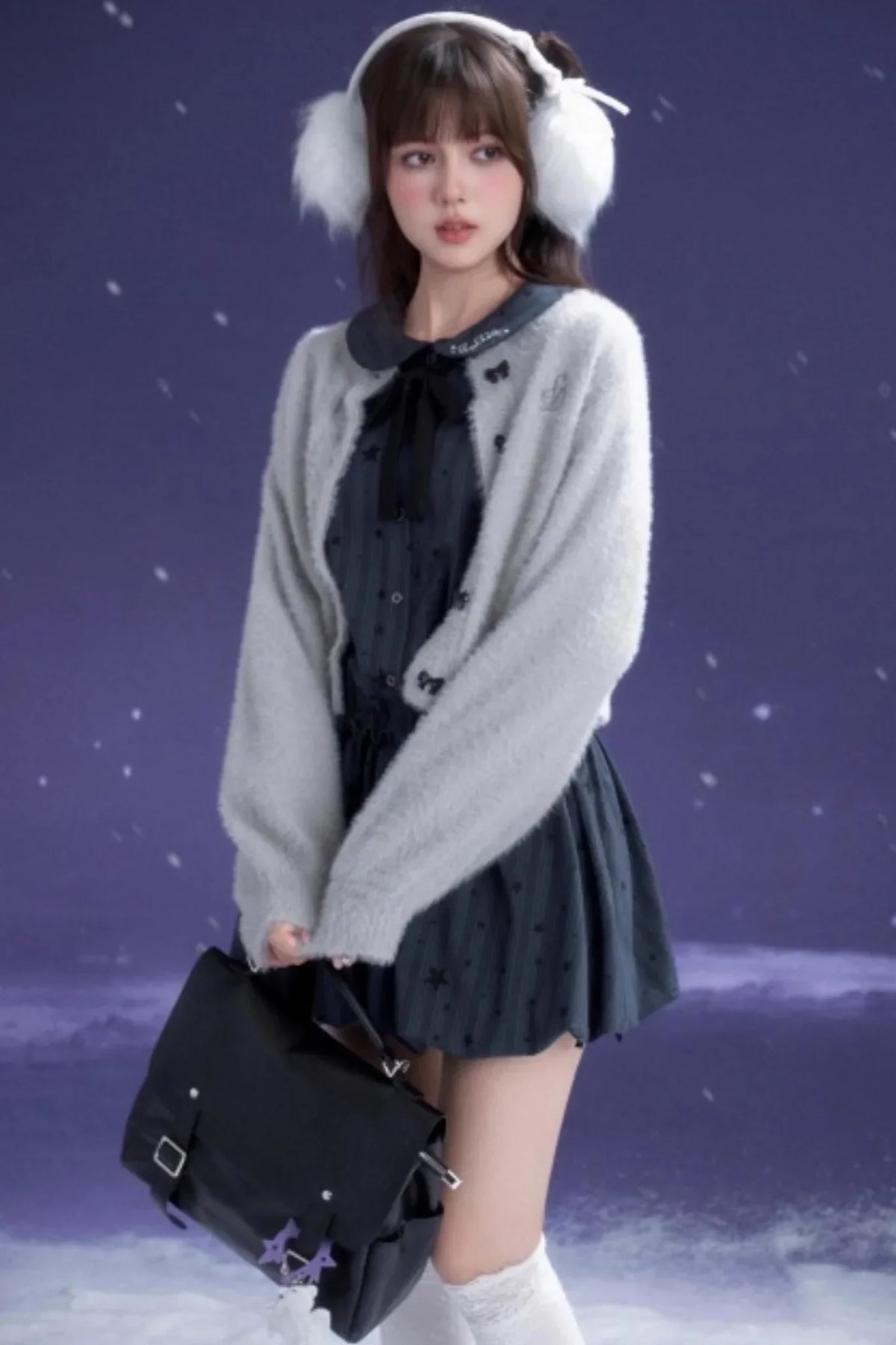 Dark Night Blue Bud Dress Set-Up