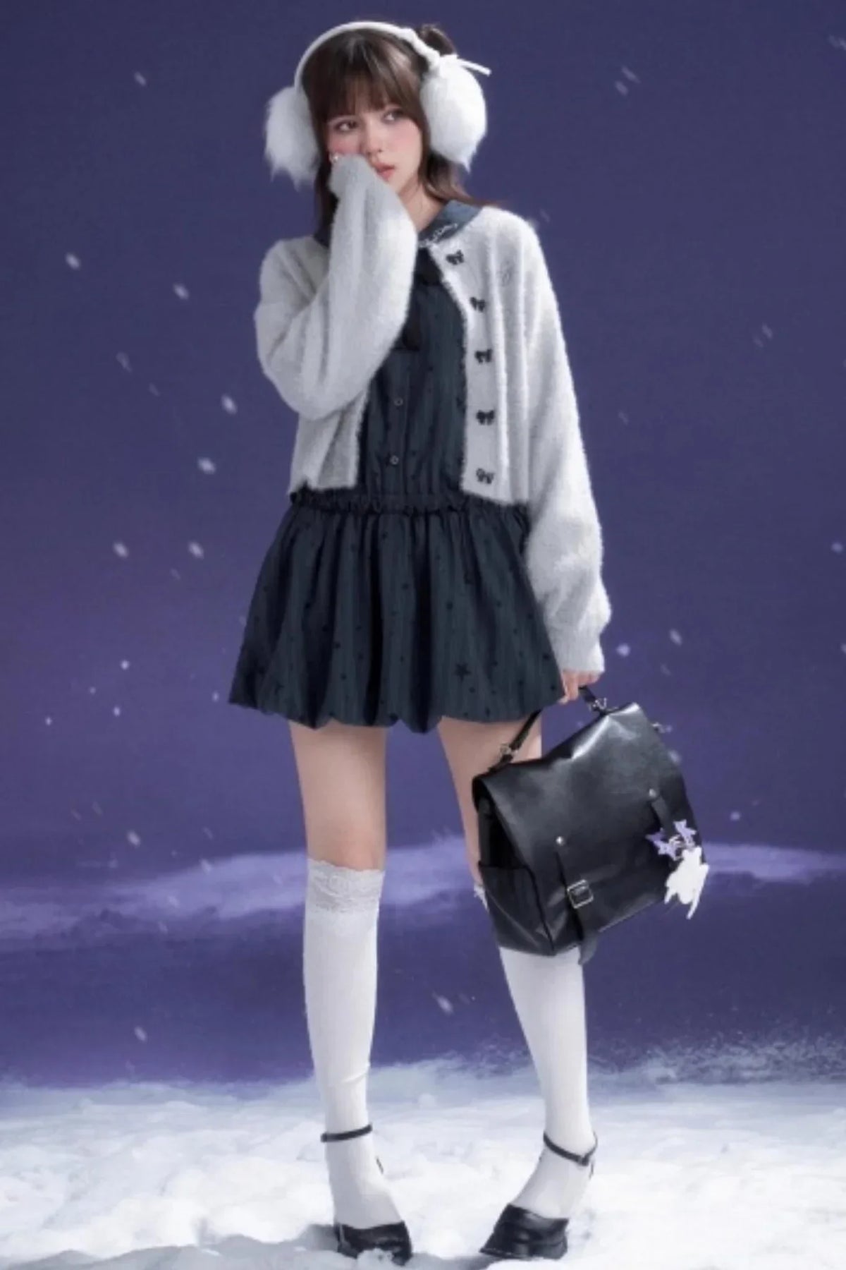 Dark Night Blue Bud Dress Set-Up