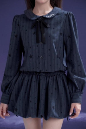 Dark Night Blue Bud Dress Set-Up