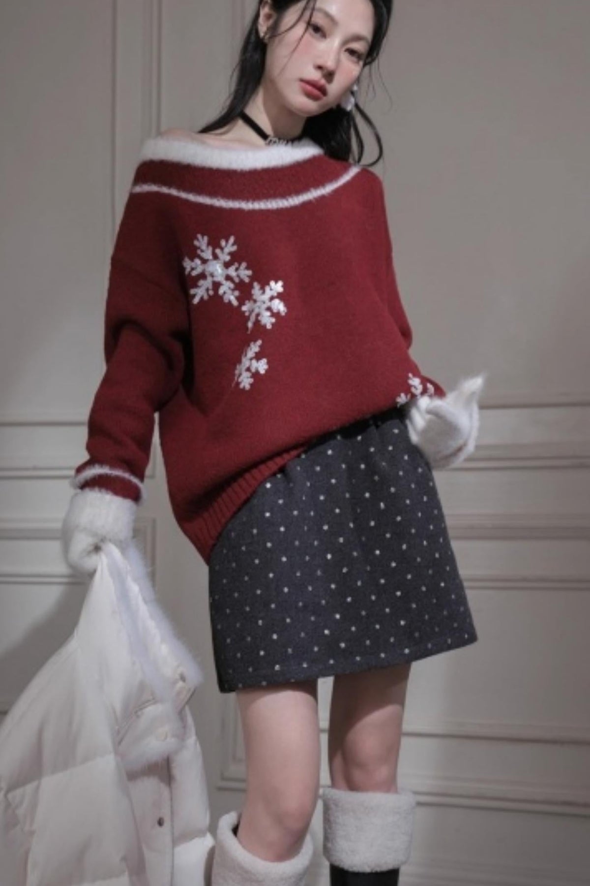 Dark Night Woolen Skirt