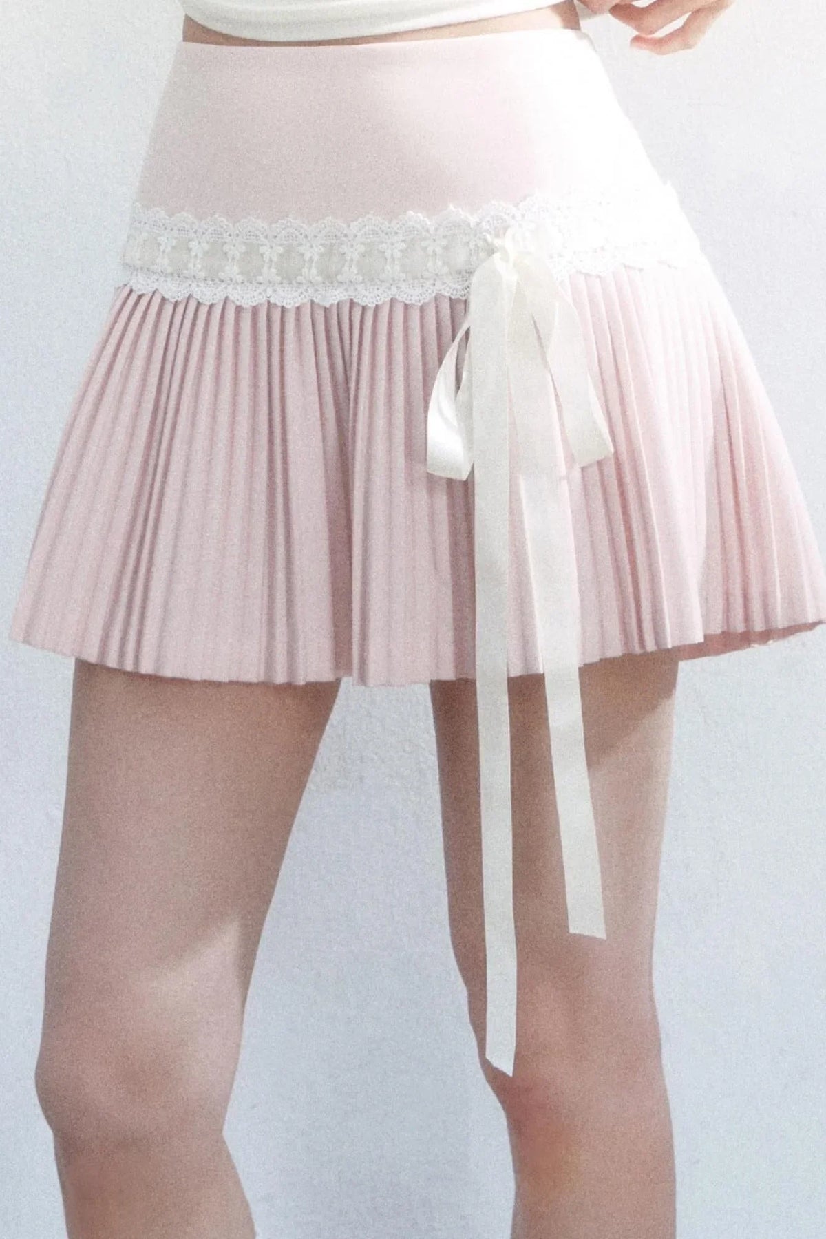Dark River Lace Pleated Skirt