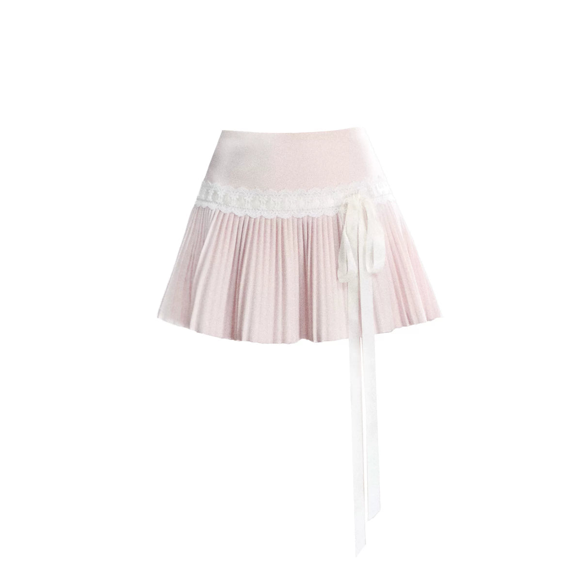 Dark River Lace Pleated Skirt
