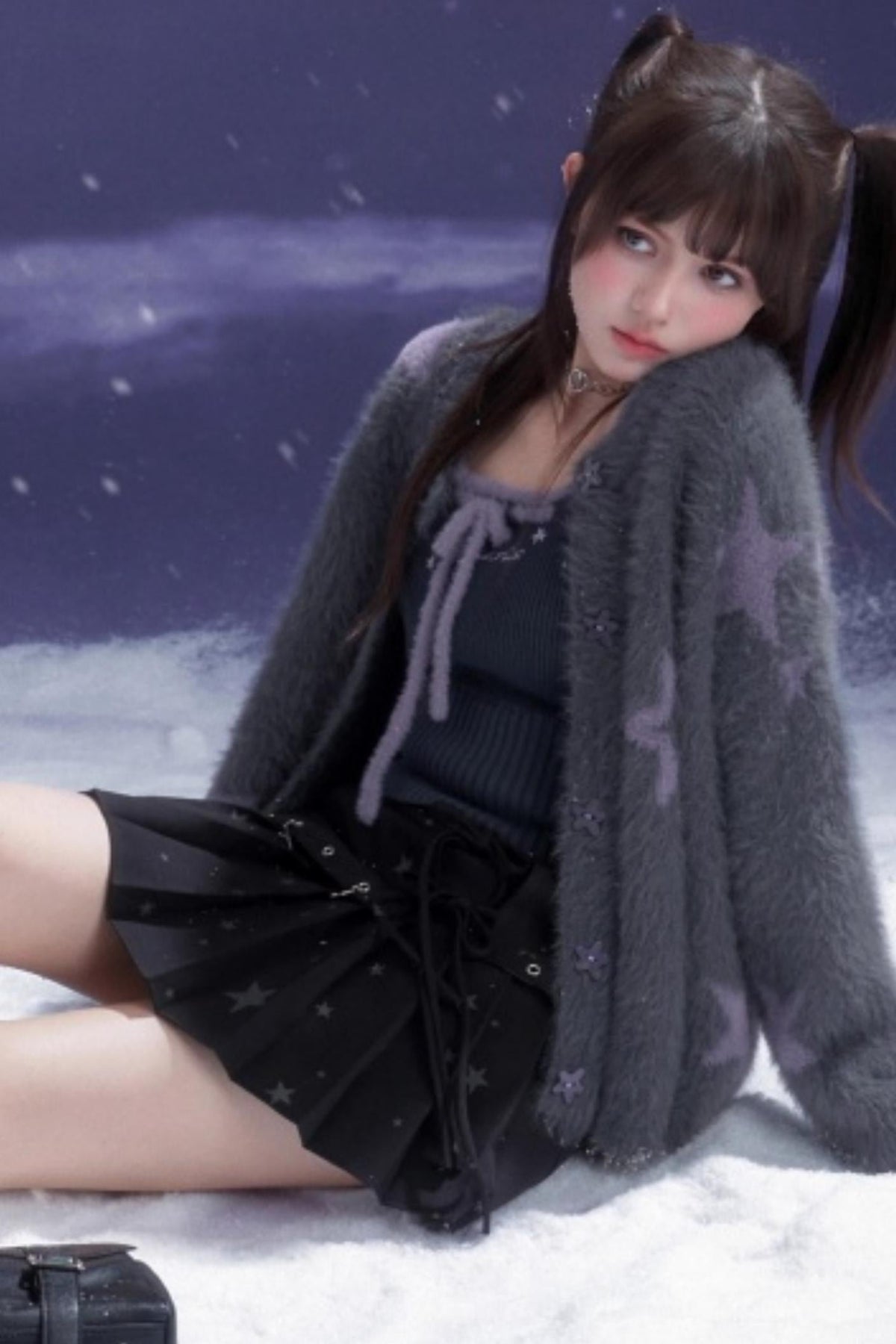 Dark Star Pleated Skirt