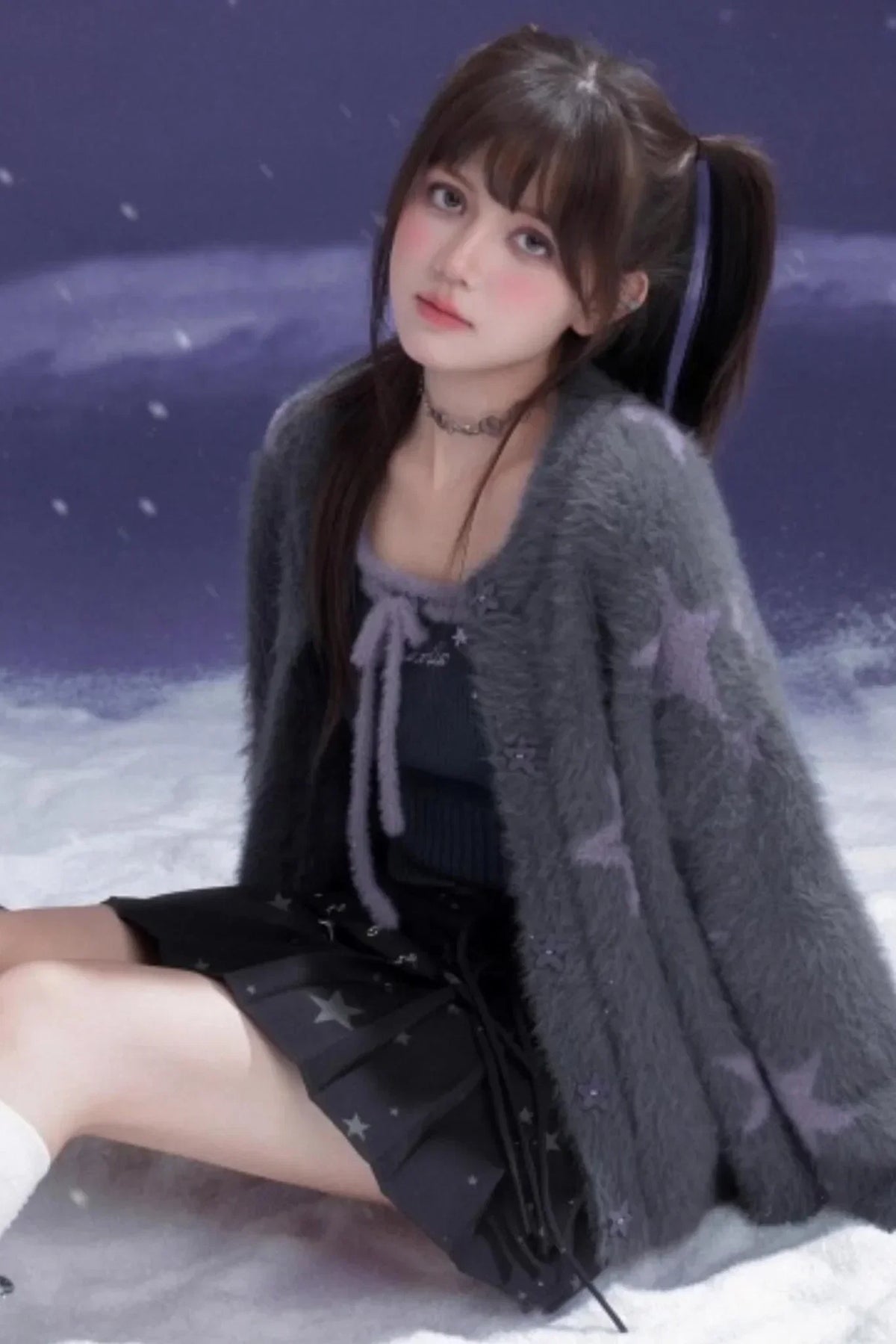 Dark Star Pleated Skirt