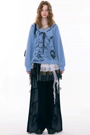 Deconstructed Bow Polka Dot Pants