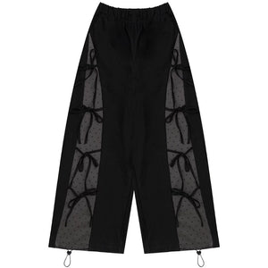 Deconstructed Bow Polka Dot Pants